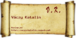 Váczy Katalin névjegykártya