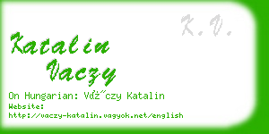 katalin vaczy business card